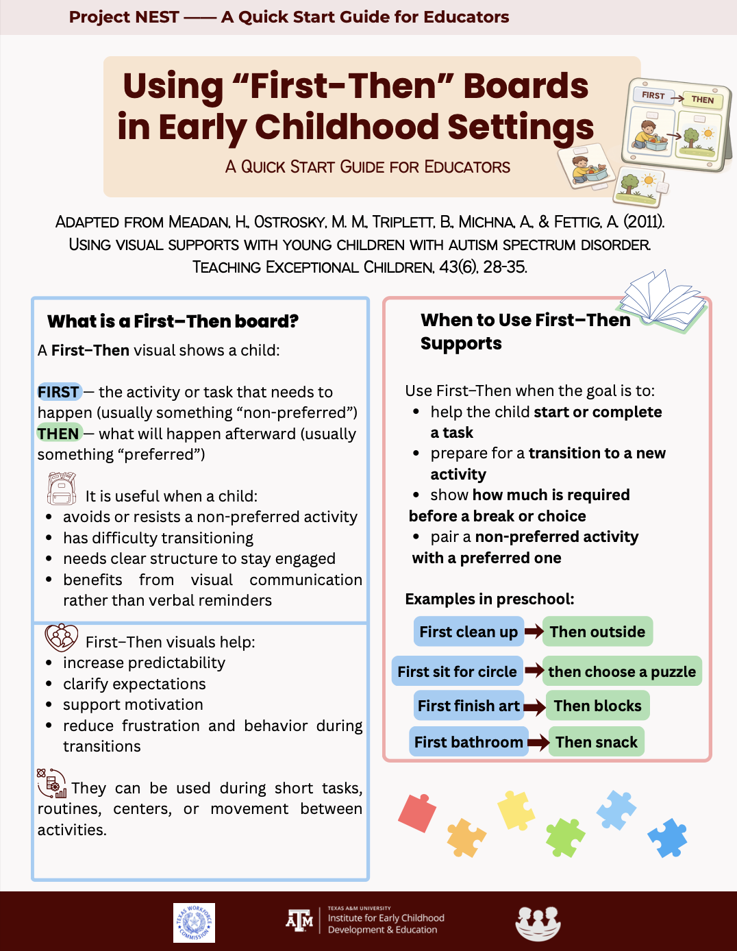 Preview of Quick Start Guide: First–Then Boards